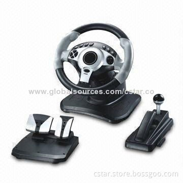 Shenzhen cheap car game steering wheel for ps2 video game